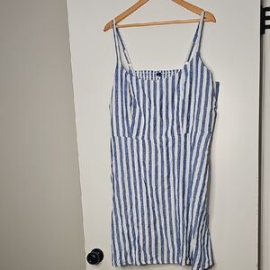 Old Navy Blue and White Striped Dress
